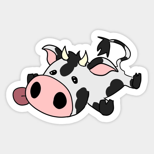 A silly little cow Sticker by tearsforlu
